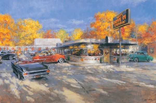 Boots Drive-In Notecards by Andy Thomas