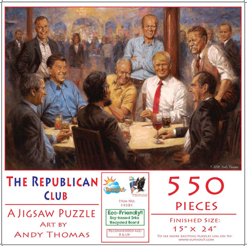 The Republican Club 550 Piece Jigsaw Puzzle by Andy Thomas