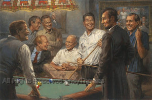 Callin’ The Blue – Republican Presidents Playing Pool by Andy Thomas