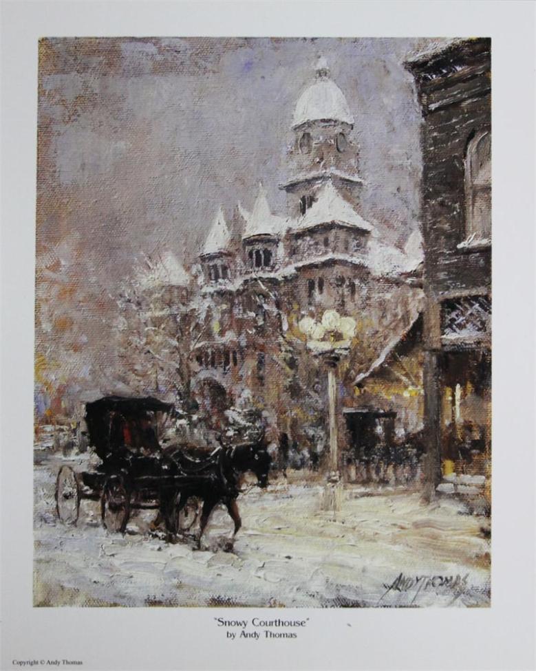 Snowy Courthouse Notecards by Andy Thomas