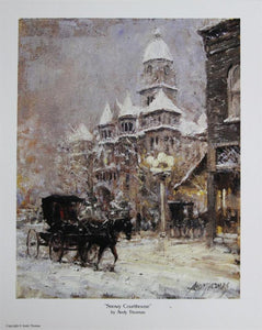 Snowy Courthouse Notecards by Andy Thomas