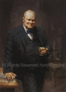 Winston Churchill Painting by Andy Thomas
