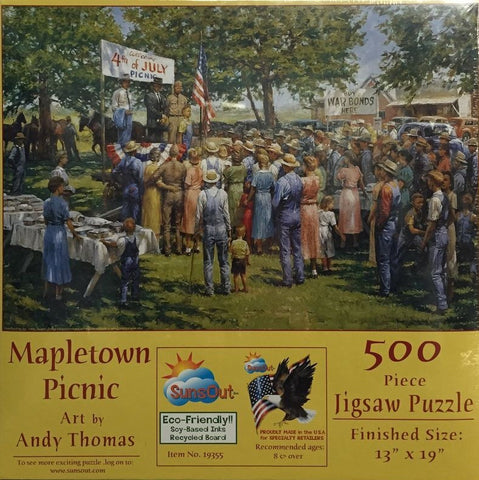Mapleton Picnic 500 Piece Jigsaw Puzzle by Andy Thomas