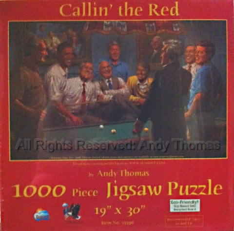 Callin' The Red 550 Piece Jigsaw Puzzle by Andy Thomas
