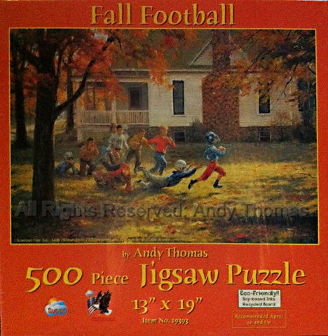 Fall Football 500 Piece Jigsaw Puzzle by Andy Thomas