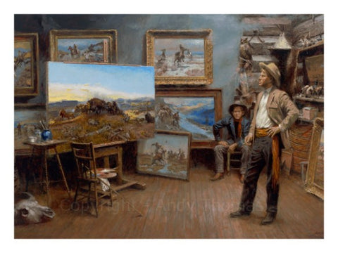 Russell Paints a Masterpiece Notecards by Andy Thomas