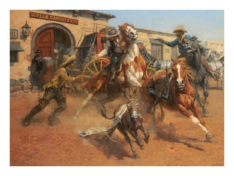 The Burro and The Bad Men Notecards by Andy Thomas